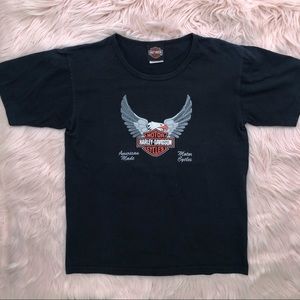 HARLEY DAVIDSON Motorcycles Eagle Logo Tee T-Shirt